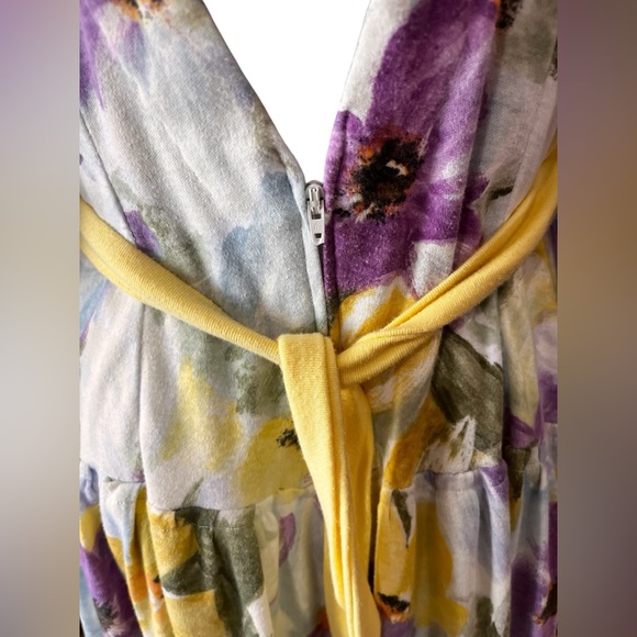 Vintage 1980βs Floral cotton Midi Dress Fit & Flare Handmade Roses Cottagecore - Picture 5 of 10